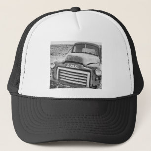 Gorra De Camionero Paseo Retro Camioneta Negra y Blanca Vintage Foto