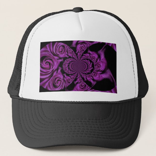 Gorra De Camionero Pasión morada: Rosas del romance real (Anverso)