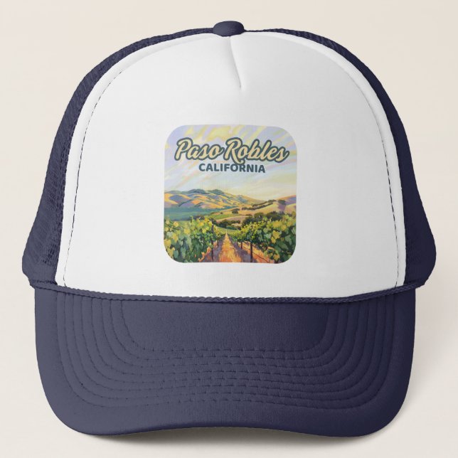 Gorra De Camionero Paso Robles California Vineyard Costa Central (Anverso)