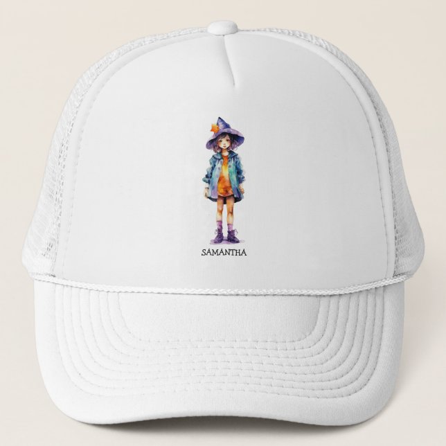 Gorra De Camionero Pastel Cute Witch Chica Halloween Estética (Anverso)