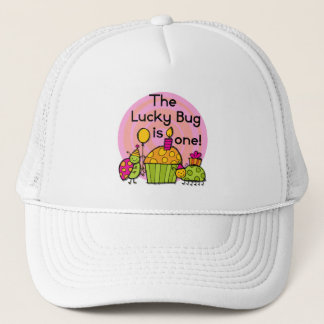 Gorra De Camionero Pastel de bug de suerte camisetas de cumpleaños y 