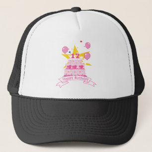 Gorra De Camionero Pastel de cumpleaños de 17 años