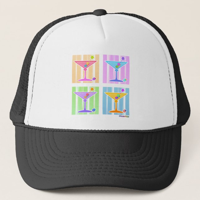 GORRA DE CAMIONERO PASTEL POP ART MARTINIS (Anverso)