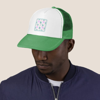Gorra De Camionero Pastel Tropical Floral Pattern