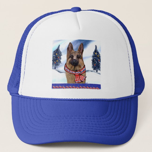 Gorra De Camionero Pastor Alemán (Anverso)