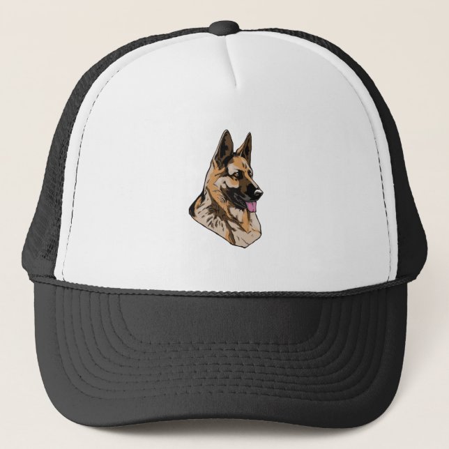 Gorra De Camionero Pastor alemán asombroso perro guardián (Anverso)