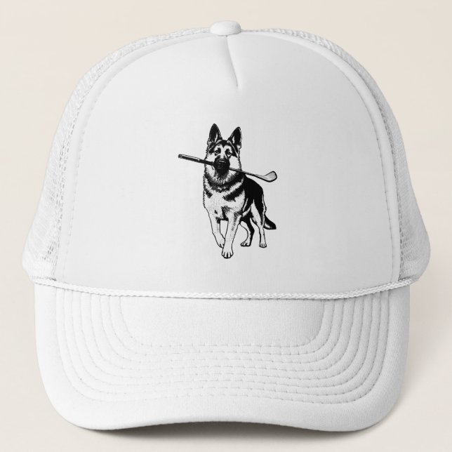 Gorra De Camionero Pastor Alemán Golf  (Anverso)