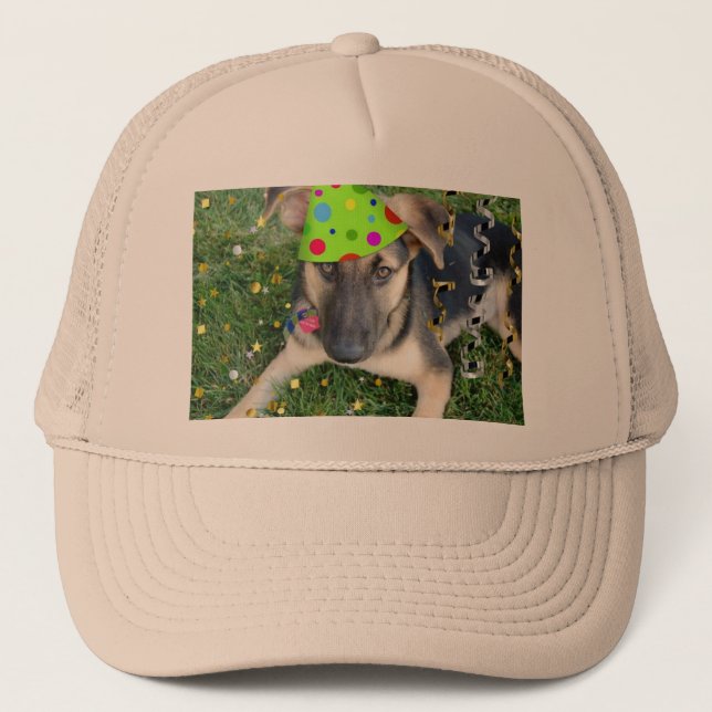 Gorra De Camionero Pastor Animal Alemán (Anverso)