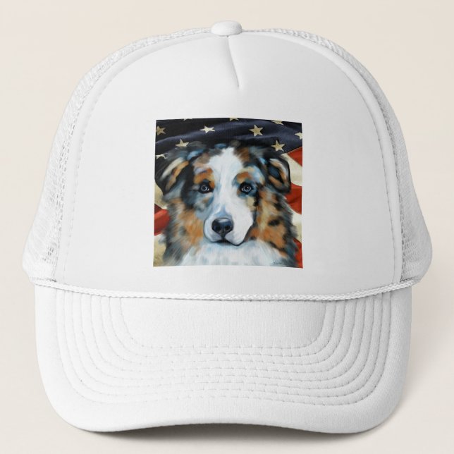 Gorra De Camionero Pastor Australiano (Anverso)