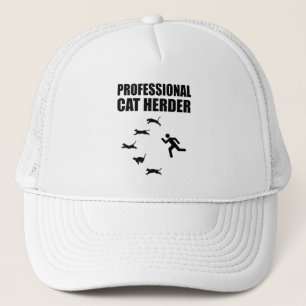 Gorra De Camionero Pastor de Gatos Profesional Gracioso Pastoreo de G