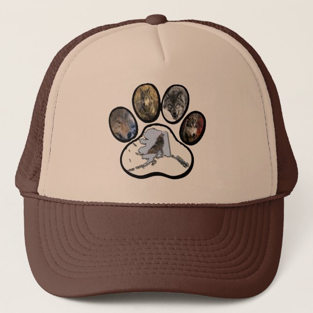 Gorra De Camionero Pata del lobo de Alaska (Anverso)