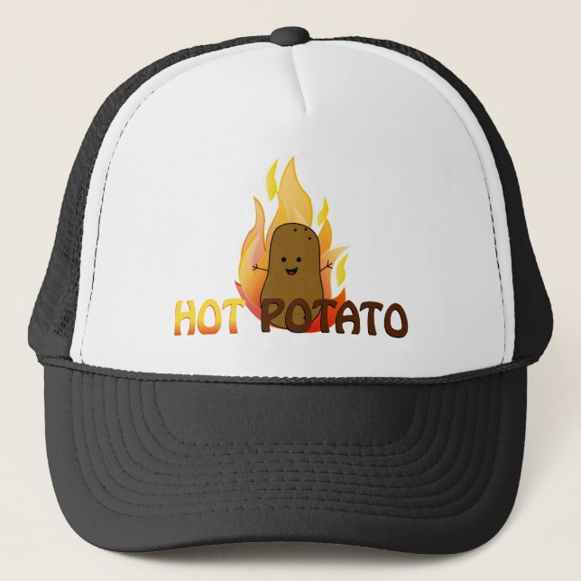 Gorra De Camionero Patata Caliente, Comida Divertida (Anverso)