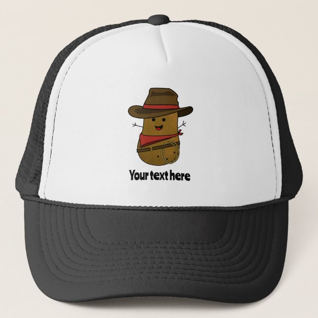 Gorra De Camionero Patata Personalizada de Vaquero (Anverso)