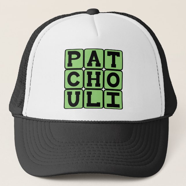 Gorra De Camionero Patchouli, Aceite Hippie (Anverso)