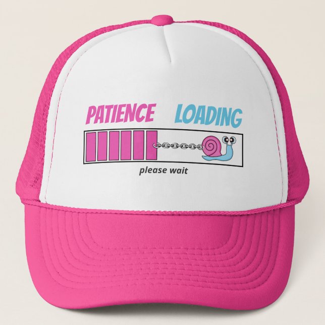 Gorra De Camionero Patience Loing Cute Snail Personalizable Cumpleaño (Anverso)