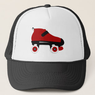 Gorra De Camionero patín derby de roller de quad rojo