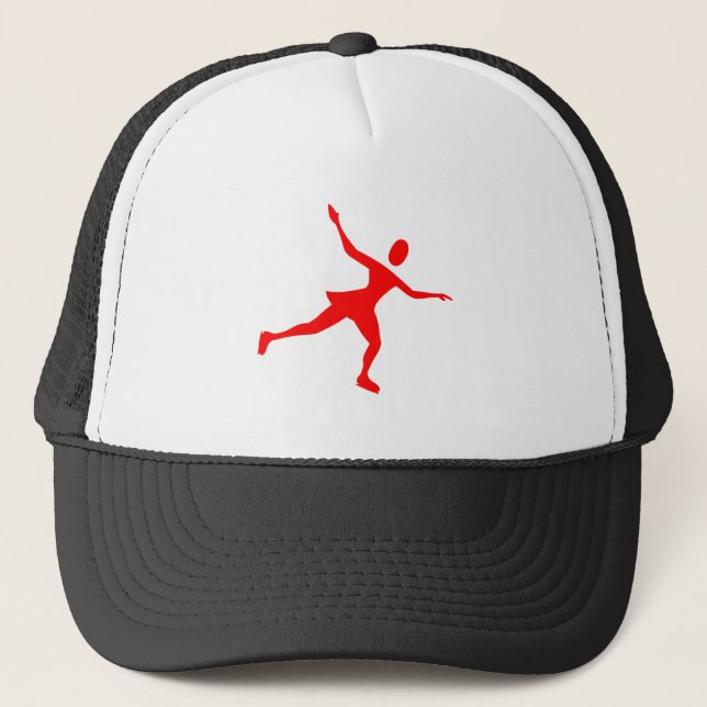 Gorra De Camionero Patinaje Hielo - Rojo (Anverso)
