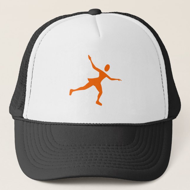 Gorra De Camionero Patinaje sobre hielo - Naranja (Anverso)