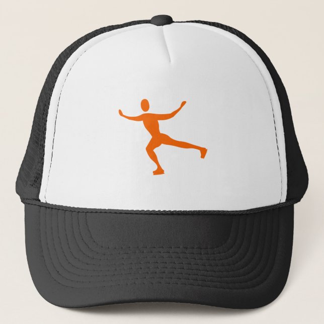 Gorra De Camionero Patinaje sobre hielo - Naranja (Anverso)