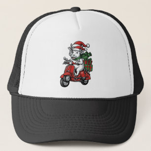 Gorra De Camionero Patinete divertido de montar vaca de Navidad diseñ