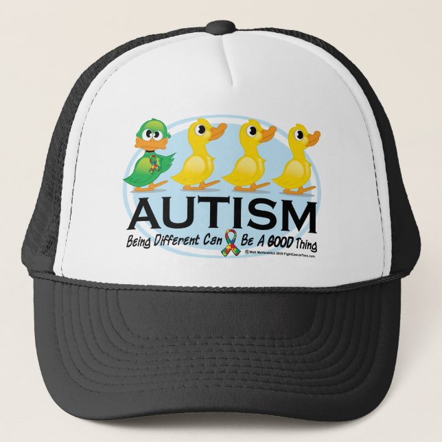 Gorra De Camionero Patito feo del autismo (Anverso)