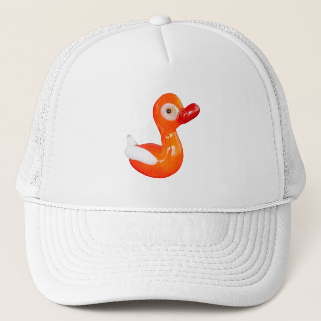 Gorra De Camionero patito Naranja de Baby Shower (Anverso)