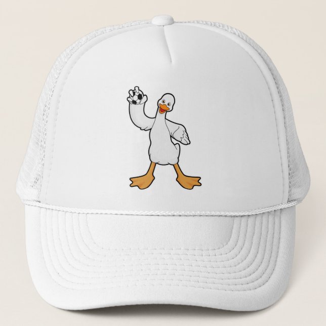 Gorra De Camionero Pato como jugador de balonmano con balonmano (Anverso)