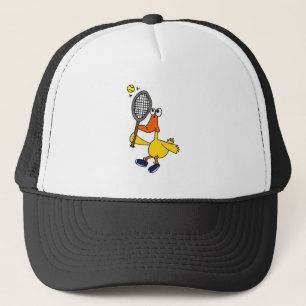 Gorra De Camionero Pato divertido de DG que juega a tenis