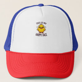 Gorra De Camionero pato gruñón-esta es mi cara feliz graciosa