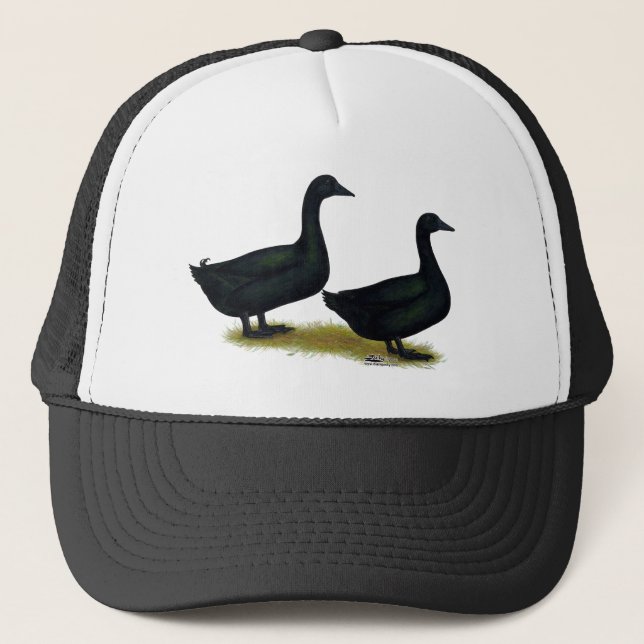 Gorra De Camionero Patos: Cayugas negro (Anverso)