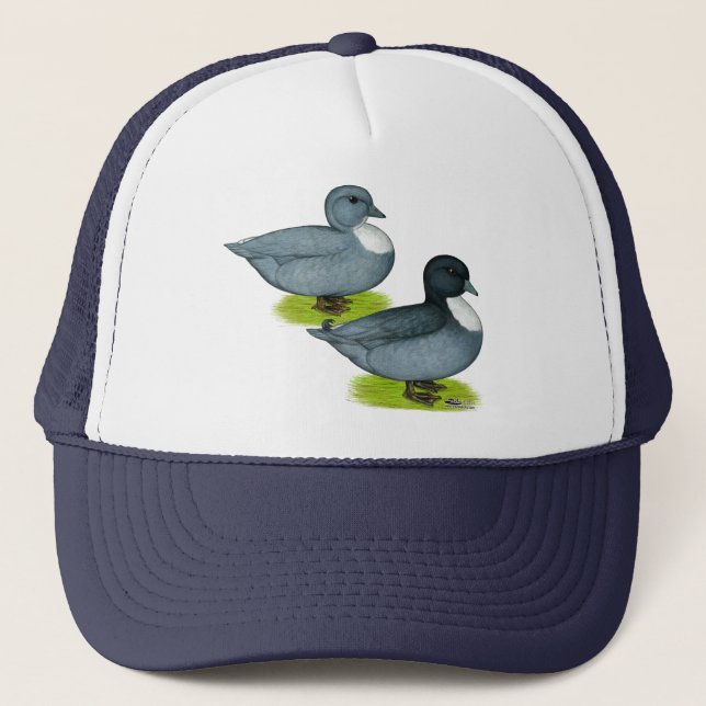 Gorra De Camionero Patos: Llamadas azules (Anverso)