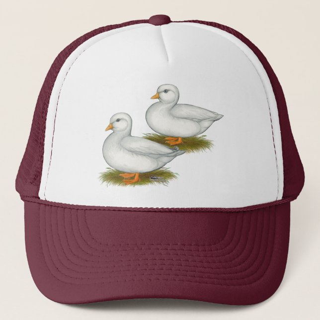 Gorra De Camionero Patos: Llamadas blancas (Anverso)