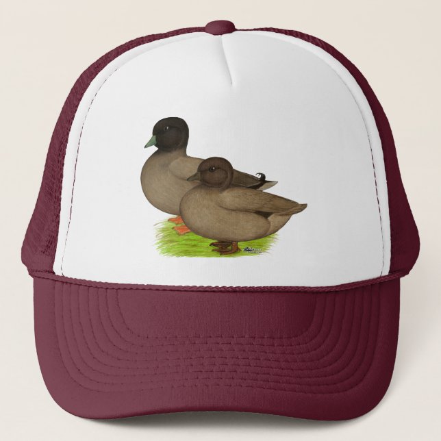 Gorra De Camionero Patos: Llamadas Khaki (Anverso)