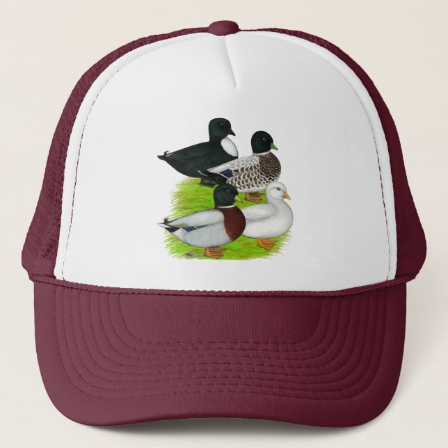 Gorra De Camionero Patos: Llamar al Cuarteto (Anverso)