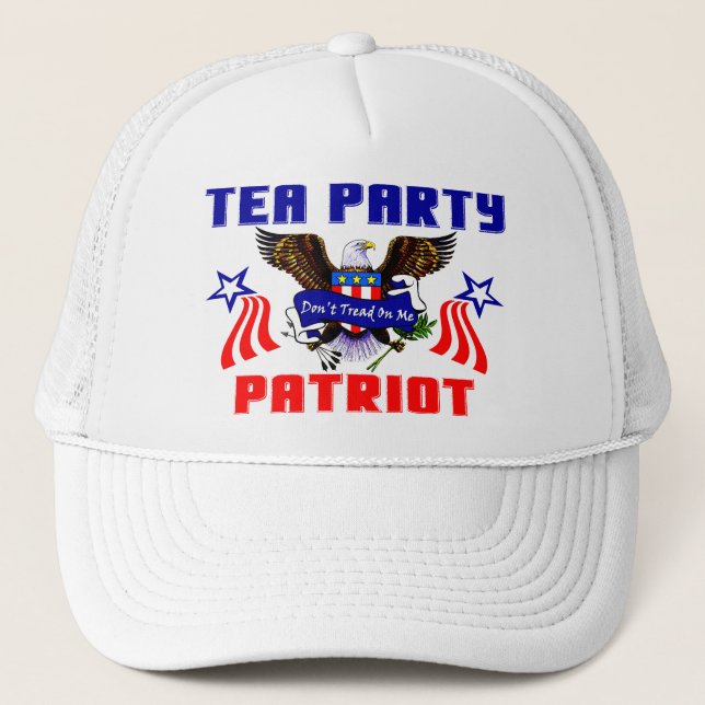Gorra De Camionero Patriota de la fiesta del té (Anverso)