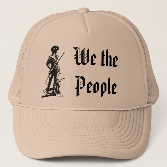 Gorra De Camionero Patriota de la fiesta del té (Anverso)