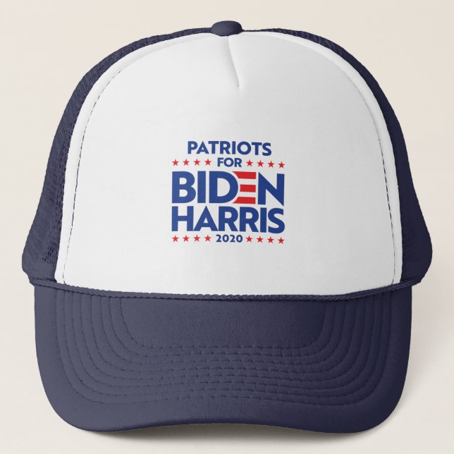 GORRA DE CAMIONERO PATRIOTAS PARA BIDEN HARRIS (Anverso)