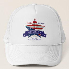 Gorra De Camionero Patriotic America Star Design (v3)