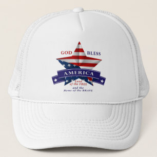 Gorra De Camionero Patriotic America Star Design (v3)