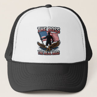 Gorra De Camionero Patriotic American Eagle The Real Boss Design