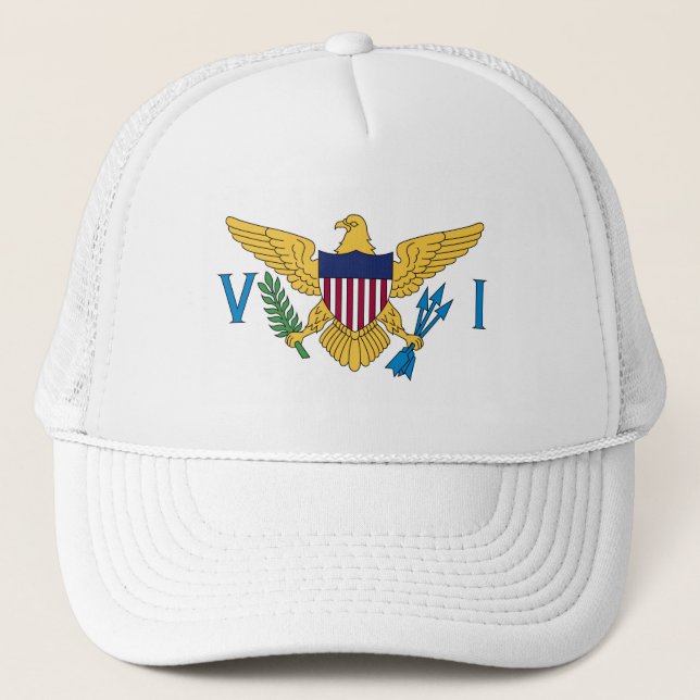 Gorra De Camionero Patriotic American Virgin Islands Flag (Anverso)