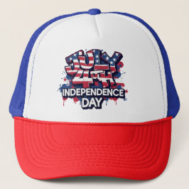 Gorra De Camionero Patriotic Fourth July Graffiti Flag Trucker Hat