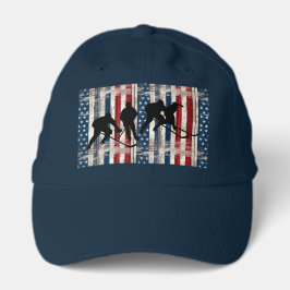 Gorra De Camionero Patriotic Hockey Players Cap