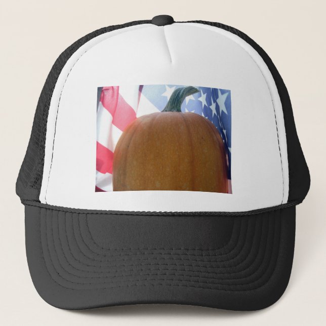 Gorra De Camionero Patriotic Pumpkin (Anverso)