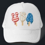 Gorra De Camionero Patriotic USA Love Popsicle<br><div class="desc">Patriotic USA Love Popsicle</div>