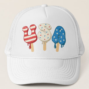 Gorra De Camionero Patriotic USA Love Popsicle