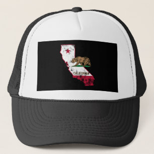 Gorra De Camionero Patriótico de Bandera de California