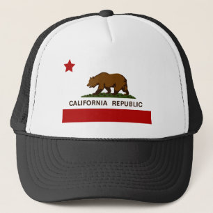 Gorra De Camionero Patriótico de Bandera de California