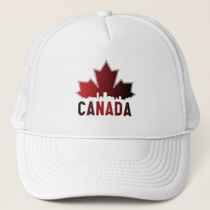 Gorra De Camionero Patriótico de hoja de arce de gradiente de línea a