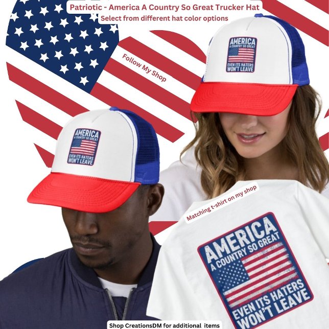 Gorra De Camionero Patriótico - Estados Unidos un país tan grande (Subido por el creador)